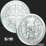 Silver Shield Pieces of Eight Coin Ring
