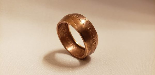 Great Britain Penny Coin Ring - Creating Anything