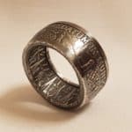 Silver Shield Pieces of Eight Coin Ring