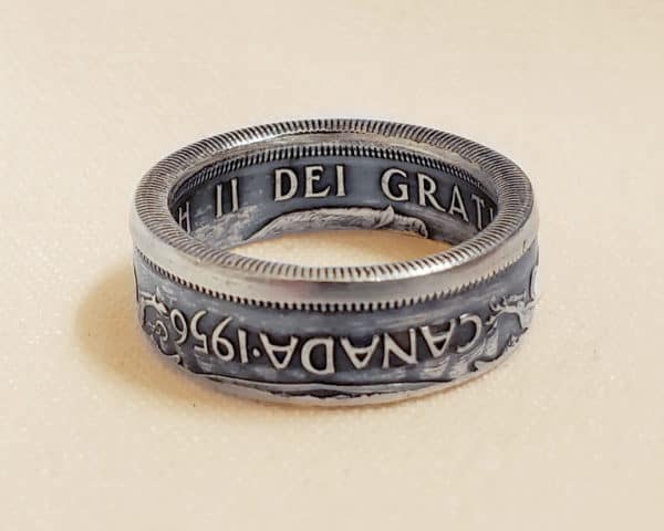 Canadian Silver Half Dollar Coin Ring - Creating Anything