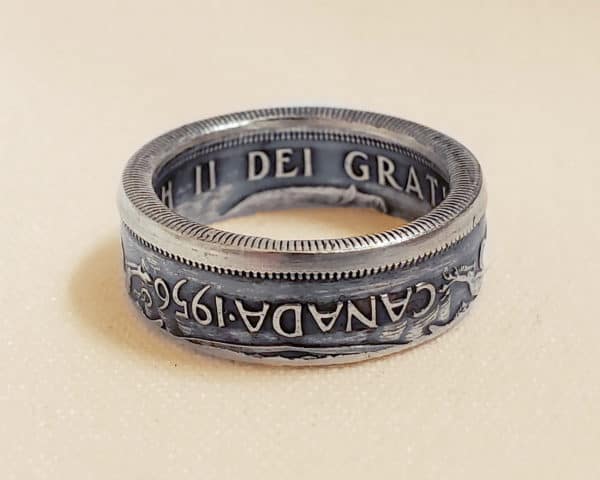 Canadian Silver Half Dollar Coin Ring - Creating Anything