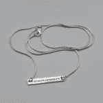 Sterling Silver Engraved Bar Necklace