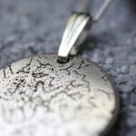 Silver Star Map Pendant