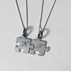 Sterling Silver Puzzle Necklace
