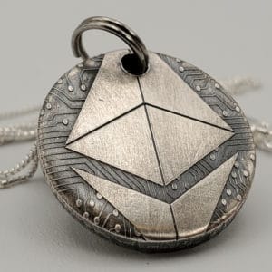 Ethereum Silver Coin Pendant