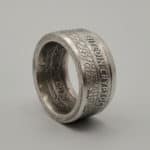 Bitcoin Silver Coin Ring