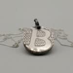 Bitcoin Silver Coin Pendant