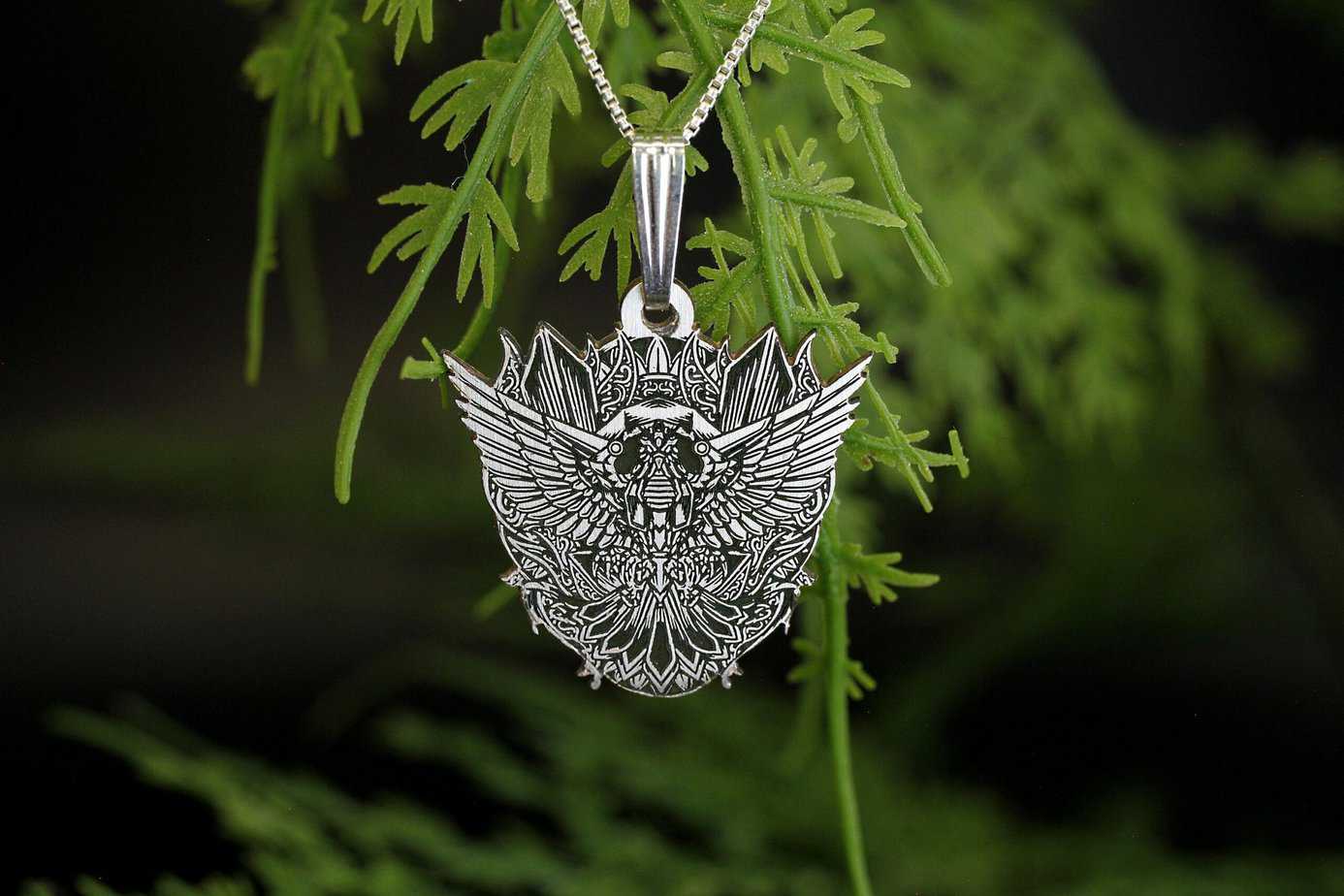 American Eagle Necklace | Men’s Jewelry Winged Hawk | Minimalist Bird Pendant | Masculine Predator Prey Chain