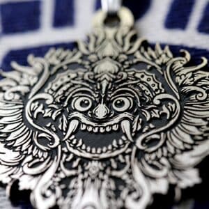 Silver Barong Necklace | Good Luck Charm | Men’s Jewelry | Mythological Creature | Goth Jewelry | Gifts For Him