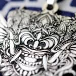 Silver Men’s Necklace | Barong Mythical Jewelry | Aztec Mayan Charm | Gift For Him | Gothic Jewelry | Birthday Gift | Father’s Day Gift