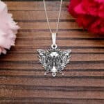 Dainty Butterfly Necklace | Sterling Silver Pendant | Cute Insect Animal Jewelry | Gift for Her, Valentine’s Day, Birthday Gift