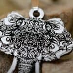 Floral Elephant Necklace – Sterling Silver Pendant – Minimalist Animal Charm – Birthday Gift – Gift for Her Women
