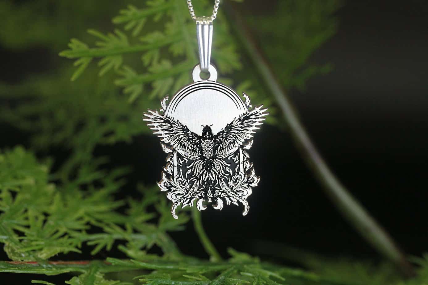 Silver Phoenix Necklace • Bird Lover Pendant • Minimalist Animal Charm • Mothers Day Gift • Graduation Gift • Jewelry for Him & Her