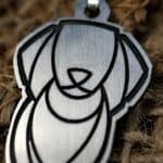Minimalist Dog Necklace | Silver Origami Animal Pendant | Simple Line Art Dog Jewelry | Dog Outline Charm | Cute Animal Lover Gift