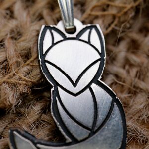 Origami Fox Necklace, Minimalist Silver Fox Pendant, Fox Lover Gift, Origami Tiny Fox, Gift For Her, Mens Jewelry, Mothers Day Gift