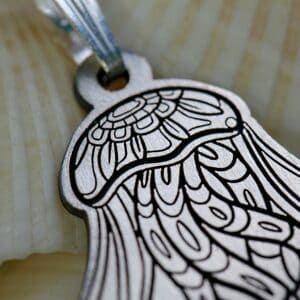 Jellyfish Necklace, Jellyfish Charm, Sterling Silver Nautical Jewelry, Gift for Beach Lover, Marine Biologist, for her, women, girls