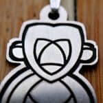 Minimalist Silver Monkey Necklace – Minimalist Origami Monkey Animal Charm Pendant – Birthday Gift – Gift for Her – Summer Jewelry
