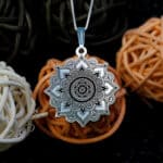 Minimalist Silver Flower Of Life Pendant, Flower Of Life Necklace, Sacred Geometry Pendant, Yoga Jewellery, Spiritual Jewelry, Flower Gift