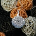 Minimalist Silver Flower Of Life Pendant, Flower Of Life Necklace, Sacred Geometry Pendant, Yoga Jewellery, Spiritual Jewelry, Flower Gift