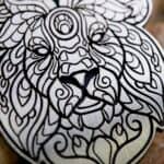 Lion Head Necklace Lion Pendant Chain Leo Birthday Lion’s Mane Zodiac Unisex Jewelry Statement Necklace Gifts for Men Lion Lover Gift