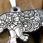 Rhino Origami Necklace, Origami Pendant, Unique Necklace, Geometric Necklace, Minimalist, Boho, Animal Lover, Friendship Gift, Gift For Her